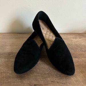 Birdies The Heron Flats in Black Suede Size 8